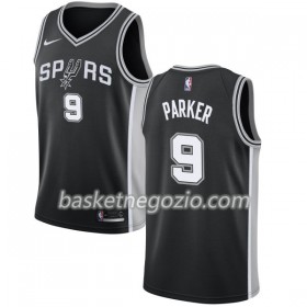 Canotte Uomo San Antonio Spurs Tony Parker 9 Nike 2017-18 Nero Swingman